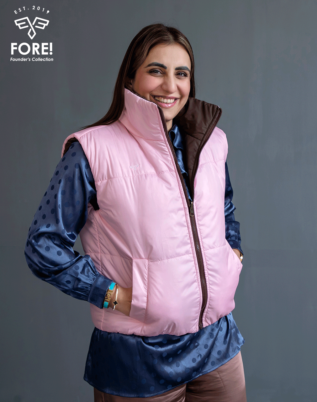 Reversible Sleeveless Jacket - Ladies