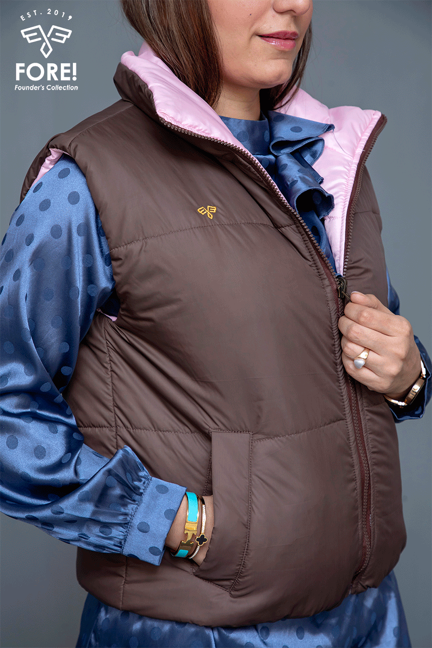 Reversible Sleeveless Jacket - Ladies