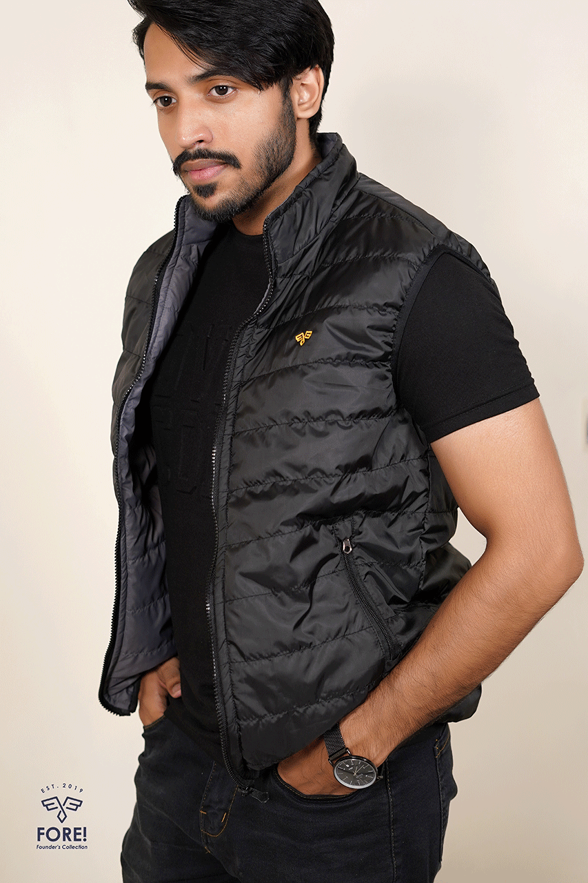 Sleeveless Jacket - Reversible